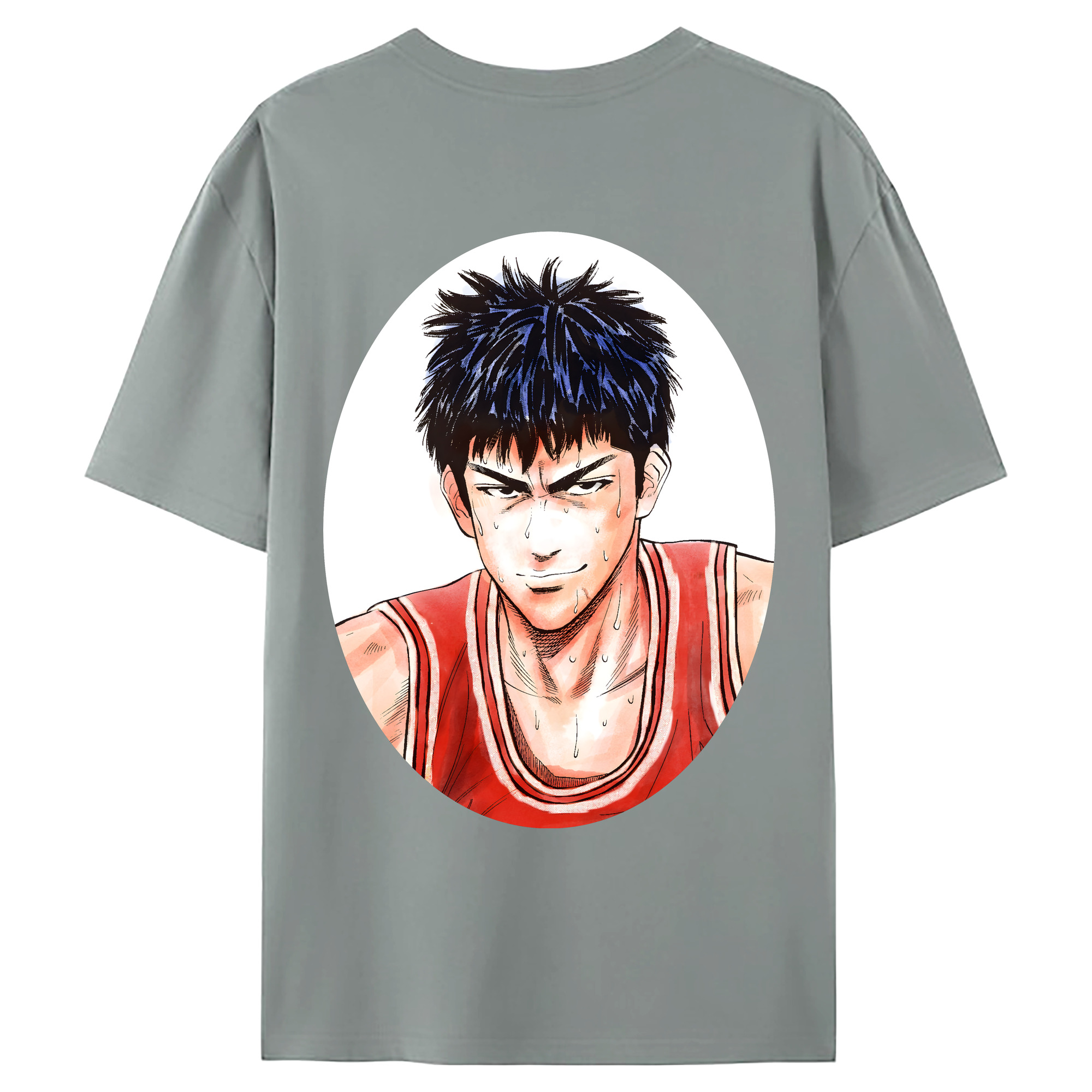 （画像用） SLAM DUNK／スラムダンク 綿100％ メンズ半袖Tシャツ（バックプリント） 通気性